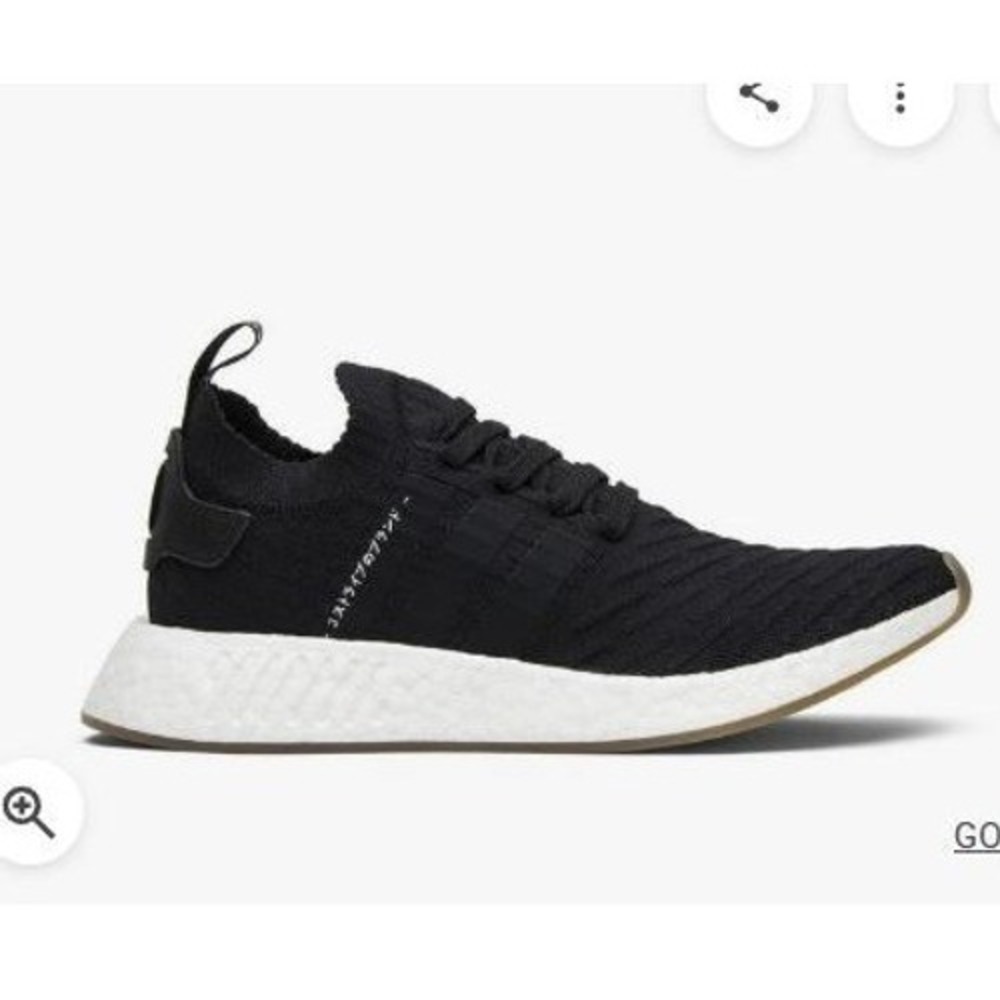 Adidas NMD R2 Primeknit Core Black BY9409 Mens Sneakers Japan Black Gum Size 9